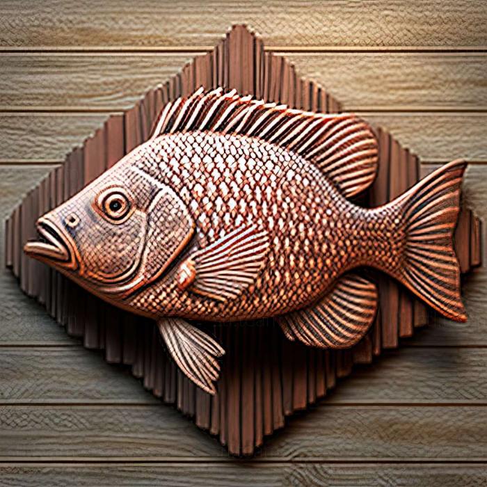 3D модель Тилапия рыба (STL)